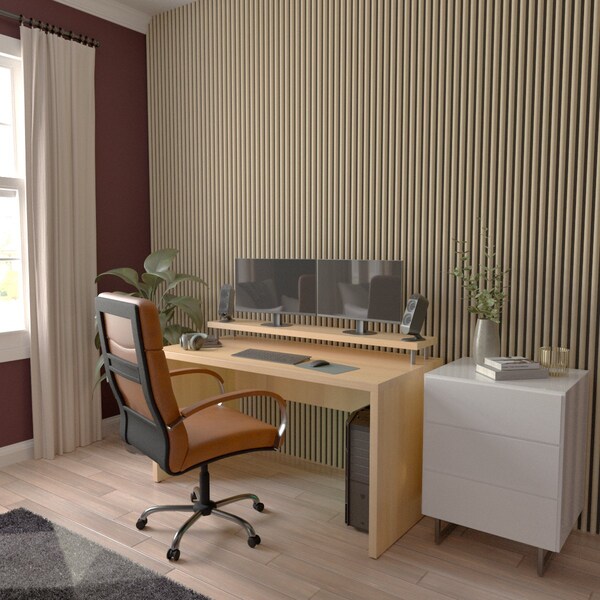 Ekena Millwork AcoustixPro Noise Cancelling Half Round Small Slat Wall Panel - SWA0625X0500HRAB