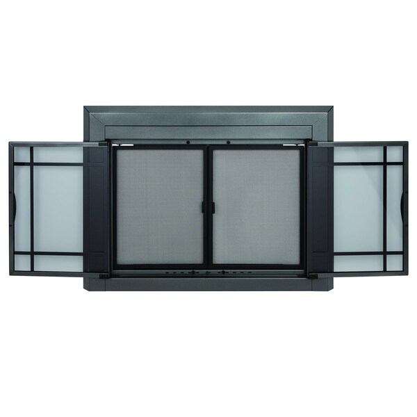 Fireplace Glass Doors Easton Large Gunmetal - EA-5012GM