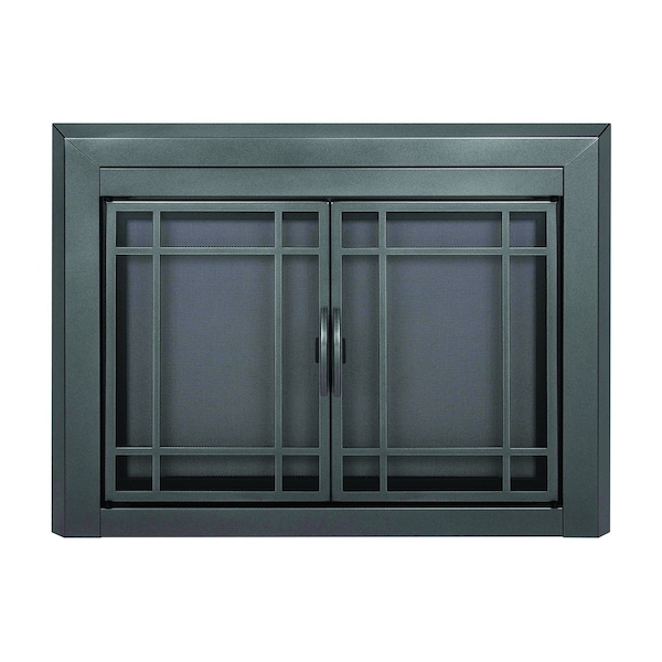 Fireplace Glass Doors Easton Large Gunmetal - EA-5012GM