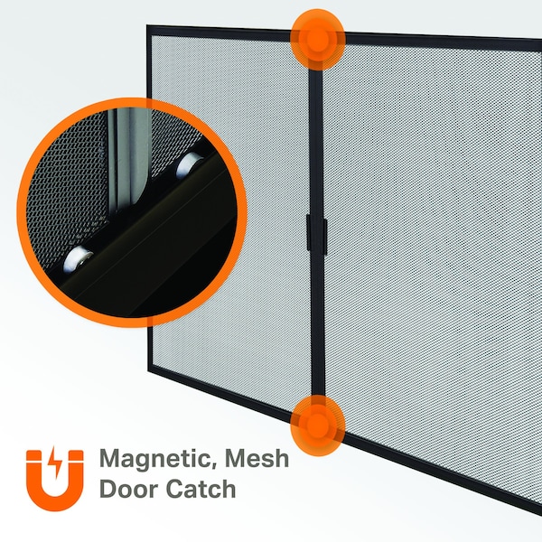 Fireplace Glass Doors Ellis Medium Gunmetal - EL-5301GM