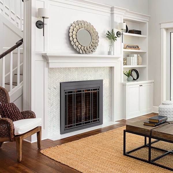 Fireplace Glass Doors Ellis Medium Gunmetal - EL-5301GM