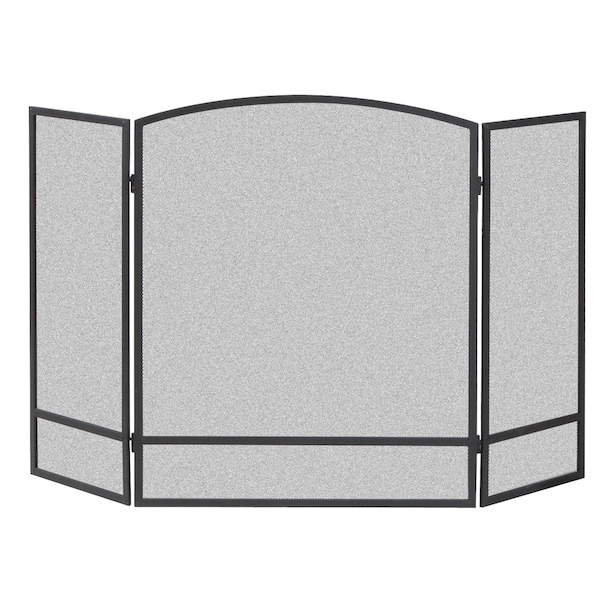 Panacea Fireplace Screen, 48 in W 30 in H, Matte Finish, Steel - 15951