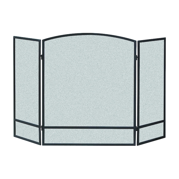 Panacea Fireplace Screen, 48 in W 30 in H, Matte Finish, Steel - 15951