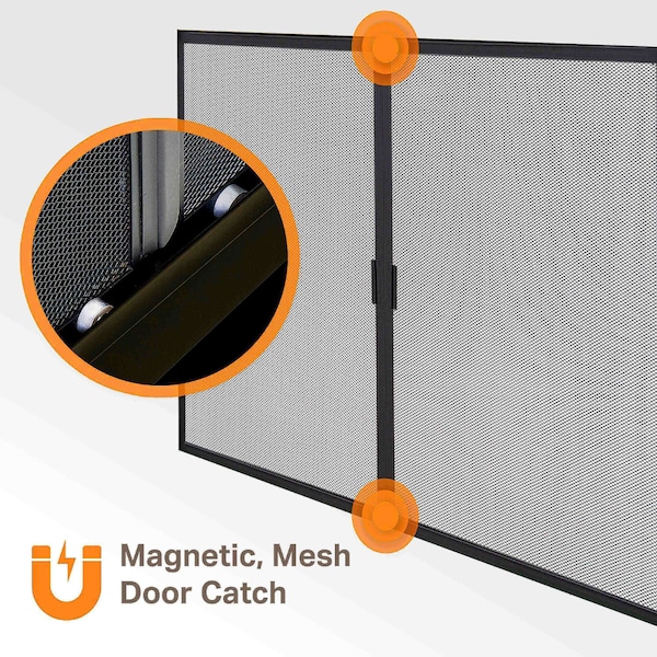 Fireplace Glass Doors Carlisle Medium Gunmetal - CL-3001GM
