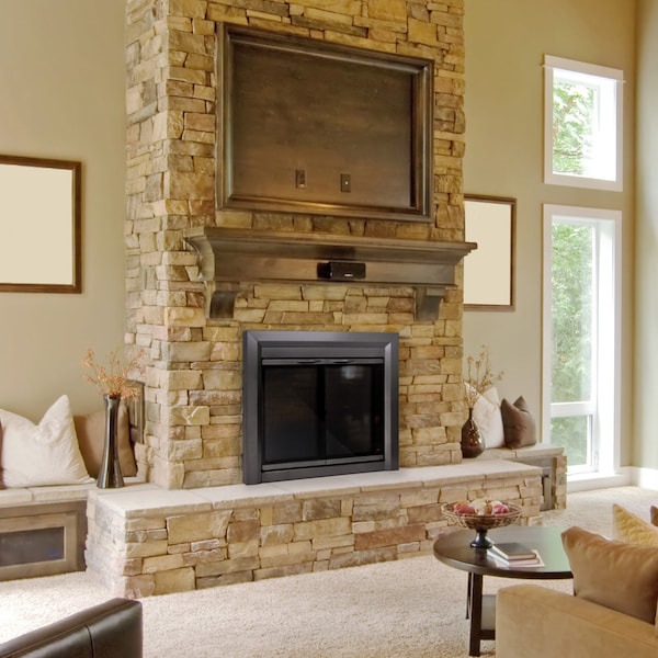 Fireplace Glass Doors Carlisle Medium Gunmetal - CL-3001GM