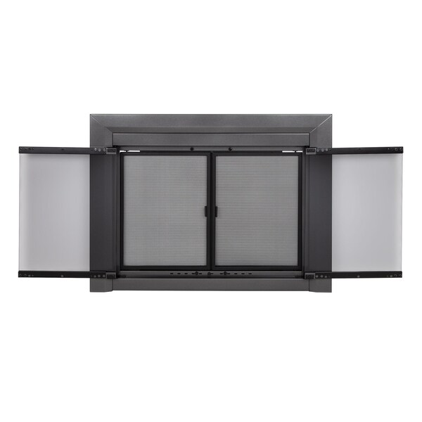 Fireplace Glass Doors Carlisle Medium Gunmetal - CL-3001GM