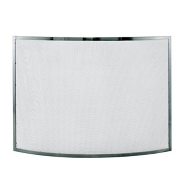 Uniflame Fireplace Screen, 41 in W 31 in H, Pewter - S-1613