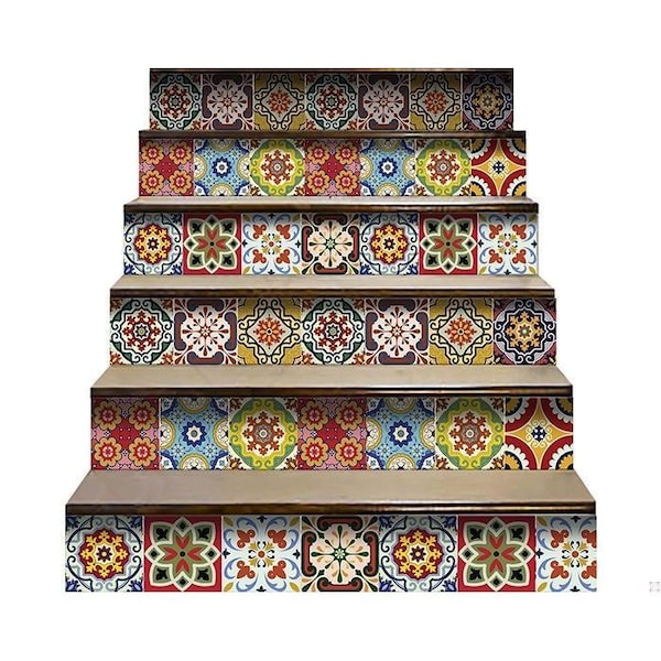 Homeroots 7 x 7 in. Mediterra Yellow Mosaic Peel & Stick Tiles - 400053