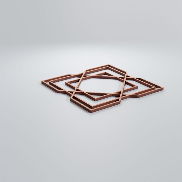 Ekena Millwork Small Lakewood Decorative Fretwork Wood Wall Panels, Cherry, 11 3/8"W x 11 3/8"H x 3/8"T - WALW12X12X0375LWDCH