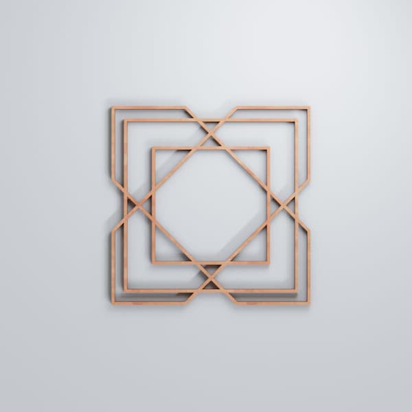 Ekena Millwork Small Lakewood Decorative Fretwork Wood Wall Panels, Cherry, 11 3/8"W x 11 3/8"H x 3/8"T - WALW12X12X0375LWDCH