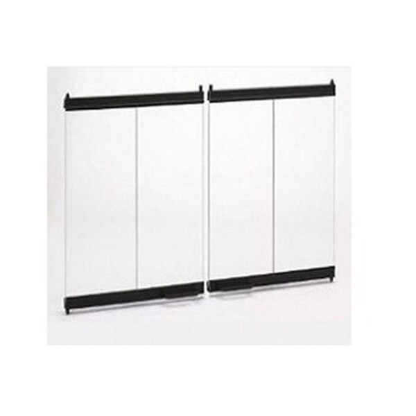 Majestic Pet Majestic  Original Bi-Fold Glass Heatilator Doors with Trim Kit, Black - DM6036