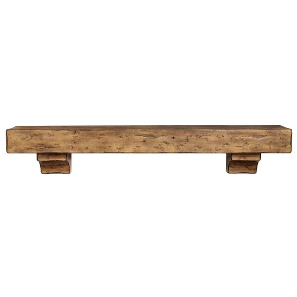 Pearl Mantels 48 in. The Shenandoah Shelf or Mantel Shelf Finish, Dune Rustic Distressed - 412-48-10