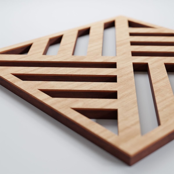 Ekena Millwork Extra Small Allen Decorative Fretwork Wood Wall Panels, Alder, 7 3/8"W x 7 3/8"H x 3/8"T - WALW08X08X0375ALLAL