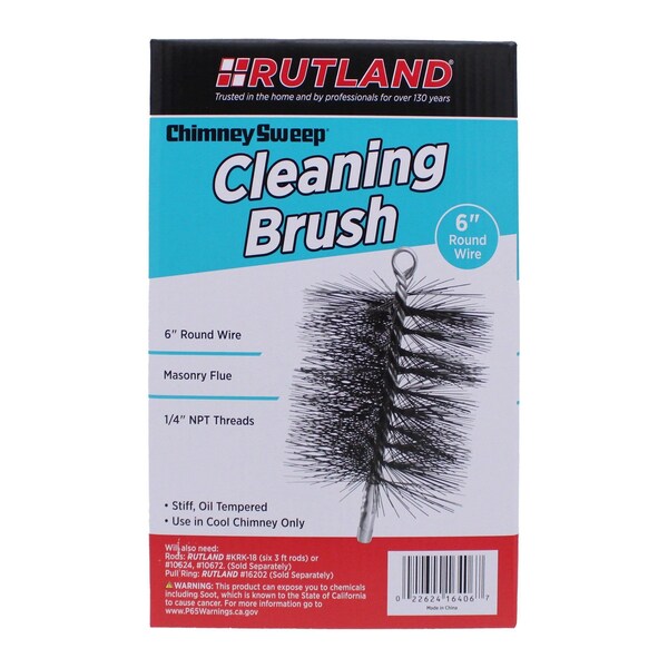 Rutland 6in Chimney Sweep Round Wire Cleaning Brush - 16406