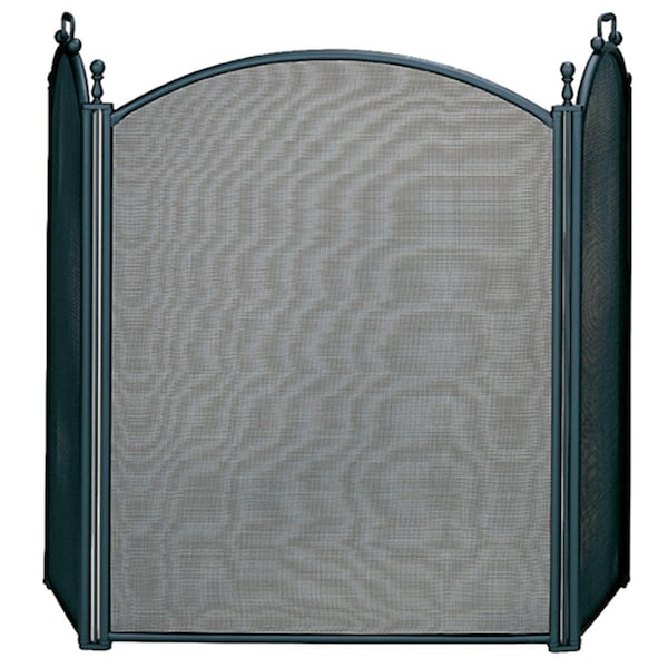 Uniflame 3 Fold Large Diameter Black Screen w - Woven Mesh - S-3652