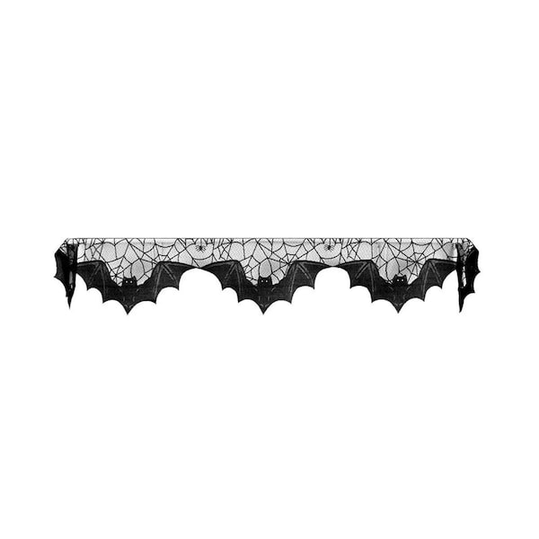 Heritage Lace Heritage Lace BA-2080MSB Bats 20 x 80 in. Mantle Scarf - BA-2080MSB