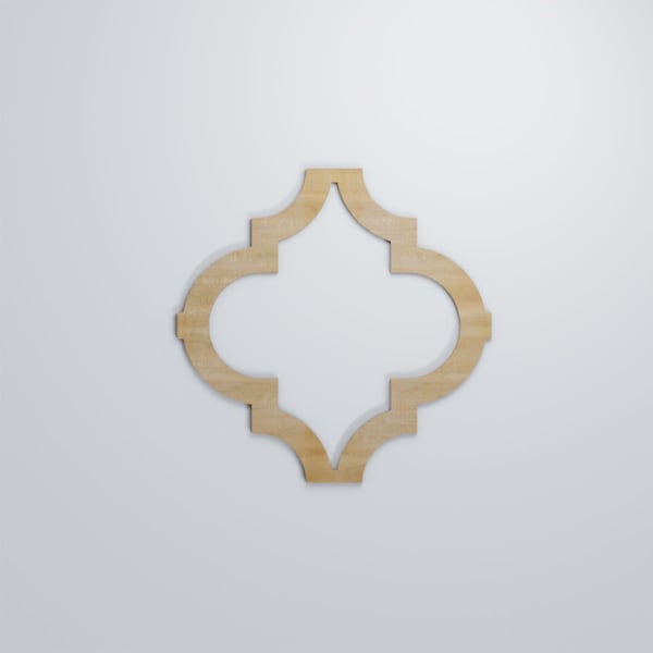 Ekena Millwork Large Marrakesh Decorative Fretwork Wood Wall Panels, Hickory, 23 3/8"W x 23 3/8"H x 3/8"T - WALW24X24X0375MRKHI
