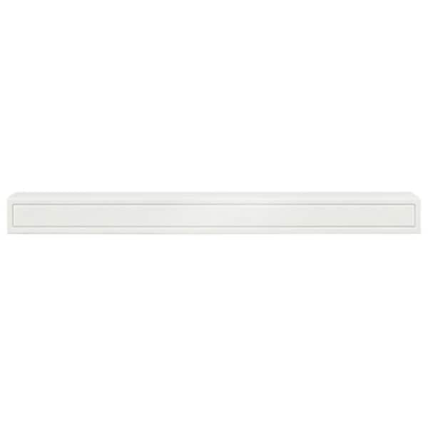 Pearl Mantels 72 in. The Sarah Mantel Shelf with MDF Paint, White - 612-72