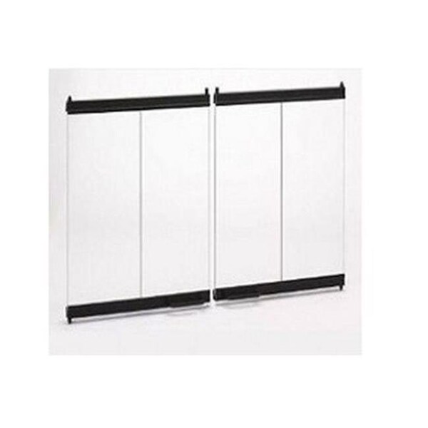 Majestic Pet Majestic DM1036 Original Bi-Fold Glass Doors with Trim; Black - DM1036