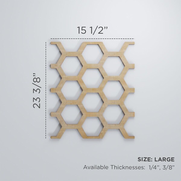Ekena Millwork Large Westmore Decorative Fretwork Wood Wall Panels, Red Oak, 15 1/2"W x 23 3/8"H x 3/8"T - WALW24X24X0375WSTRO