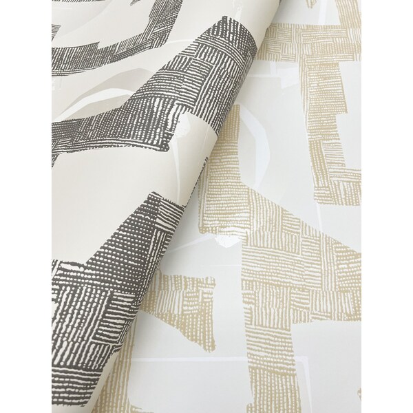 York Wallcoverings Modern Tribal Linen and Charcoal Wallpaper Sample - AG2101SAM
