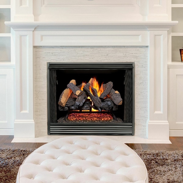 Duluth Forge Vented Natural Gas Fireplace Log Set - 24 In., 55,000 Btu, Match - FNVL24-1