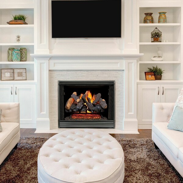 Duluth Forge Vented Natural Gas Fireplace Log Set - 24 In., 55,000 Btu, Match - FNVL24-1