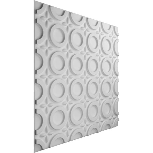 Ekena Millwork 19 5/8in. W x 19 5/8in. H Abstract EnduraWall Decorative 3D Wall Panel, White, 20PK - WP20X20ASWH-CASE-20