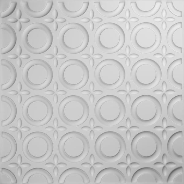 Ekena Millwork 19 5/8in. W x 19 5/8in. H Abstract EnduraWall Decorative 3D Wall Panel, White, 20PK - WP20X20ASWH-CASE-20