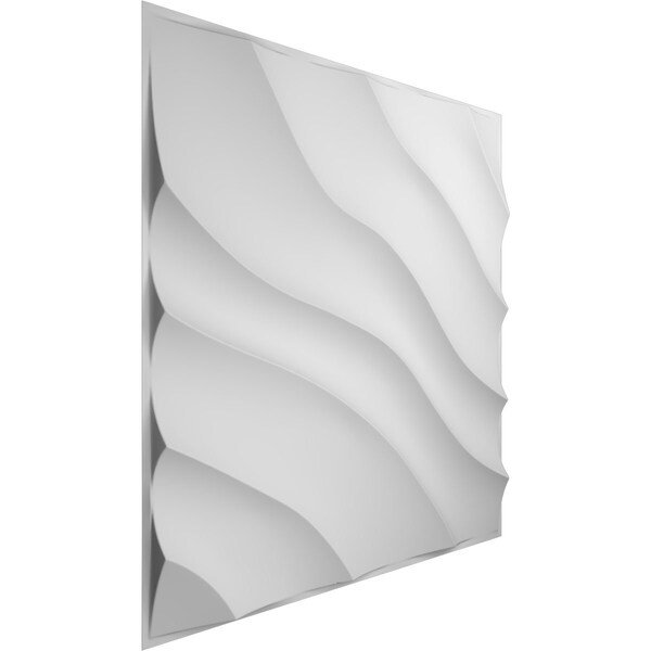 Ekena Millwork 19 5/8in. W x 19 5/8in. H Modern Wave EnduraWall Decorative 3D Wall Panel, White, 10PK - WP20X20MWWH-CASE-10
