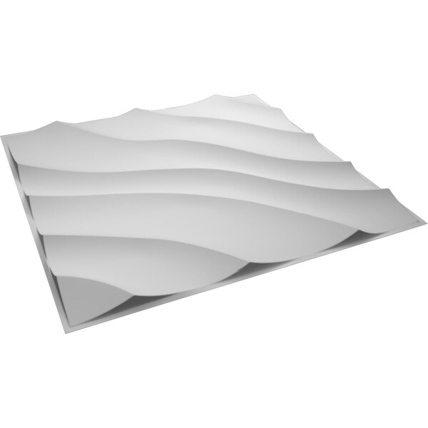 Ekena Millwork 19 5/8in. W x 19 5/8in. H Modern Wave EnduraWall Decorative 3D Wall Panel, White, 10PK - WP20X20MWWH-CASE-10
