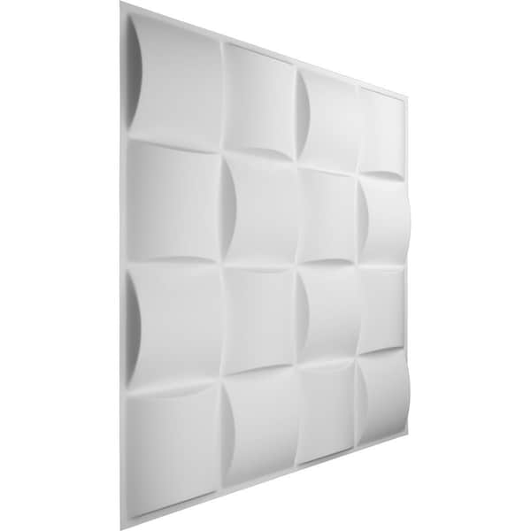 Ekena Millwork 19 5/8in. W x 19 5/8in. H Baile EnduraWall Decorative 3D Wall Panel Covers Total 53.49 Sq. Ft., 20PK - WP20X20BAWH-CASE-20