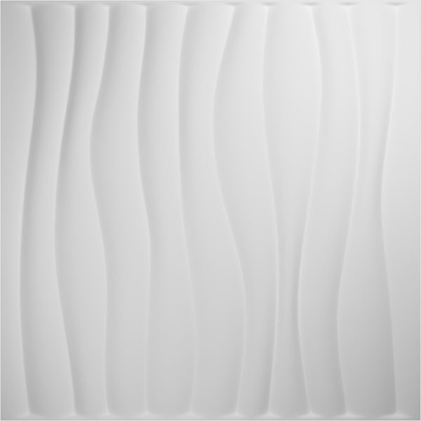 Ekena Millwork 19 5/8in. W x 19 5/8in. H Shoreline EnduraWall Decor 3D Wall Panel Covers, Total 32.1 Sq. Ft., 12PK - WP20X20SOWH-CASE-12