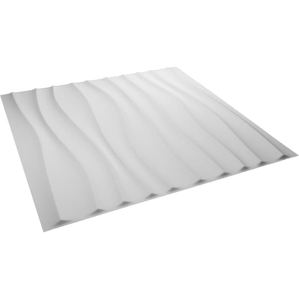 Ekena Millwork 19 5/8in. W x 19 5/8in. H Shoreline EnduraWall Decor 3D Wall Panel Covers, Total 32.1 Sq. Ft., 12PK - WP20X20SOWH-CASE-12