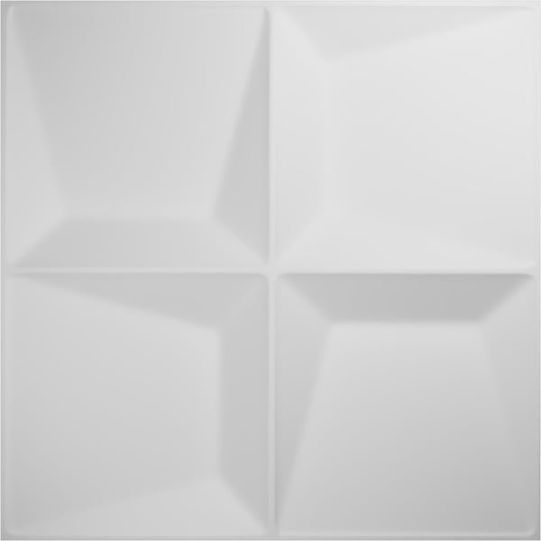 Ekena Millwork 19 5/8in. W x 19 5/8in. H Tellson EnduraWall Decor 3D Wall Panel Covers, Total 32.1 Sq. Ft., 12PK - WP20X20TEWH-CASE-12