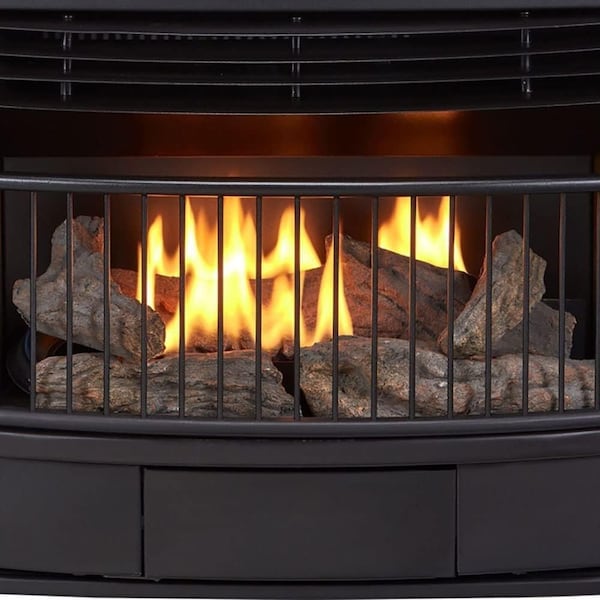 Bluegrass Living Vent Free Natural Gas Stove, 25,000 BTU, Remote Control, Black Finish - BQSN25R