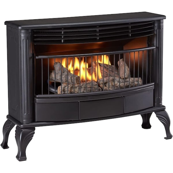 Bluegrass Living Vent Free Natural Gas Stove, 25,000 BTU, Remote Control, Black Finish - BQSN25R