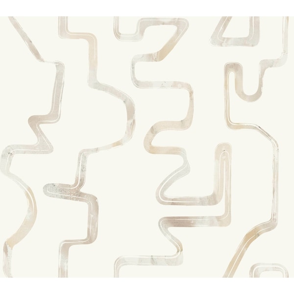 York Wallcoverings Abstract Aura Caramel and Cream Wallpaper Sample - AG2052SAM