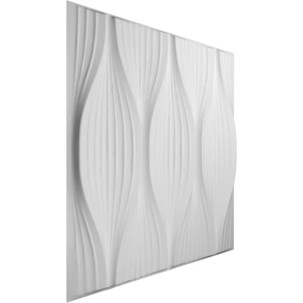 Ekena Millwork 19 5/8in. W x 19 5/8in. H Willow EnduraWall Decorative 3D Wall Panel, White, 10PK - WP20X20WWWH-CASE-10