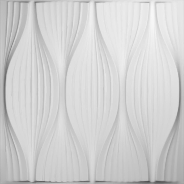 Ekena Millwork 19 5/8in. W x 19 5/8in. H Willow EnduraWall Decorative 3D Wall Panel, White, 10PK - WP20X20WWWH-CASE-10