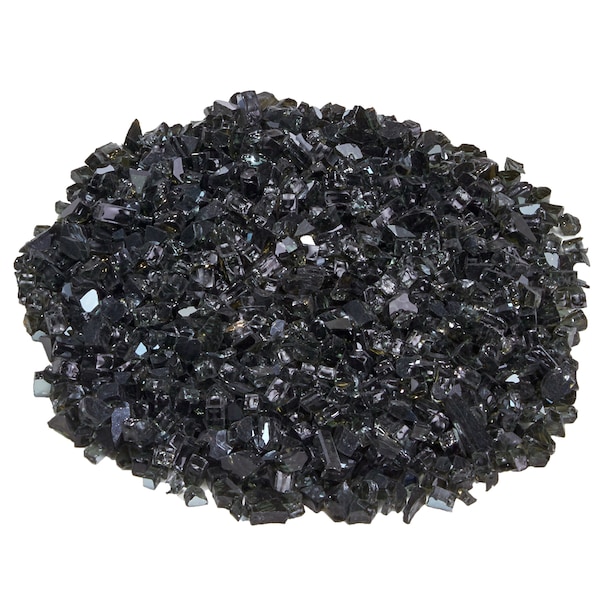 Generic Duluth Forge 1/4 In. Premium Reflective Black Fire Glass - 10 Lb. - 14RBLKGM
