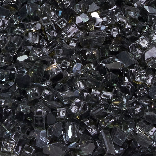 Generic Duluth Forge 1/4 In. Premium Reflective Black Fire Glass - 10 Lb. - 14RBLKGM