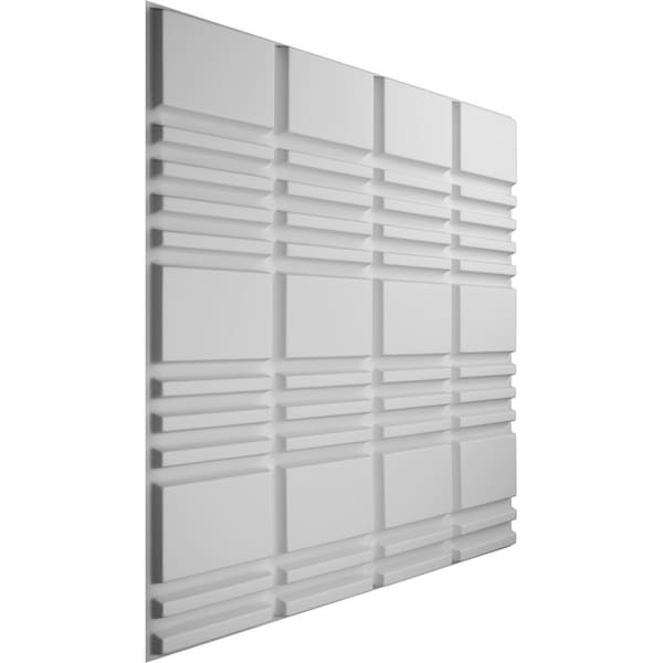 Ekena Millwork 19 5/8in. W x 19 5/8in. H Stacked EnduraWall Decorative 3D Wall Panel, White, 20PK - WP20X20SDWH-CASE-20