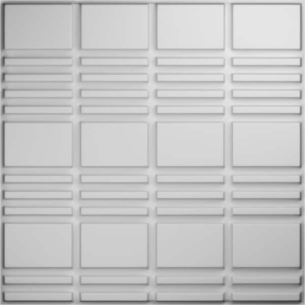 Ekena Millwork 19 5/8in. W x 19 5/8in. H Stacked EnduraWall Decorative 3D Wall Panel, White, 20PK - WP20X20SDWH-CASE-20