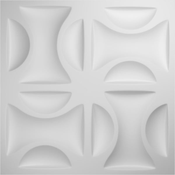 Ekena Millwork 19 5/8in. W x 19 5/8in. H York EnduraWall Decorative 3D Wall Panel Covers, Total 32.1 Sq. Ft., 12PK - WP20X20YOWH-CASE-12