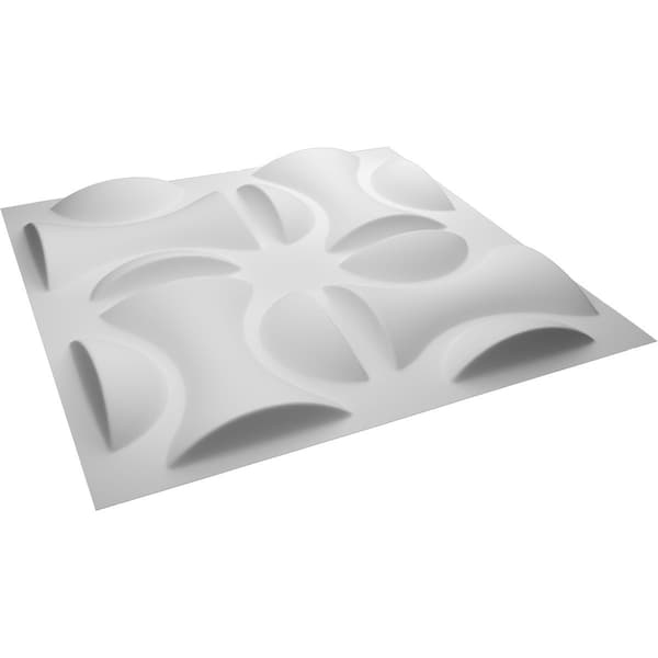 Ekena Millwork 19 5/8in. W x 19 5/8in. H York EnduraWall Decorative 3D Wall Panel Covers, Total 32.1 Sq. Ft., 12PK - WP20X20YOWH-CASE-12