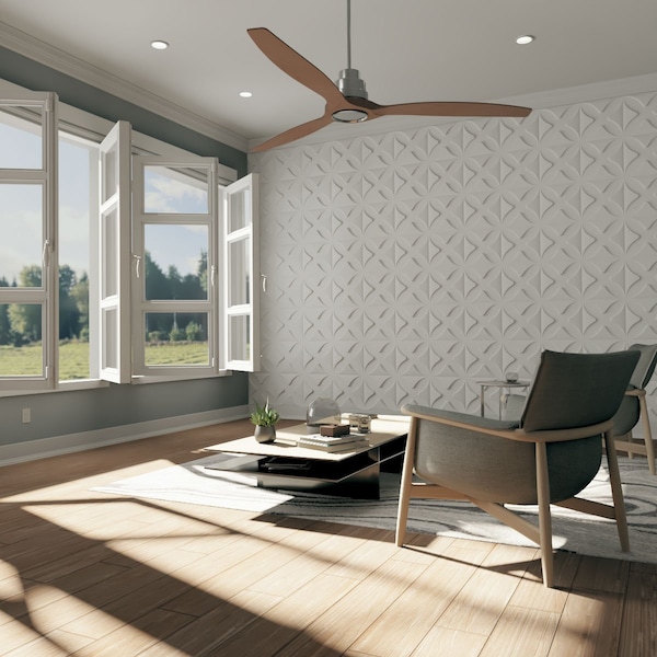 Ekena Millwork Austin EnduraWall Decorative 3D Wall Panel, White, 11 7/8"W x 11 7/8"H - WP12X12AUWH