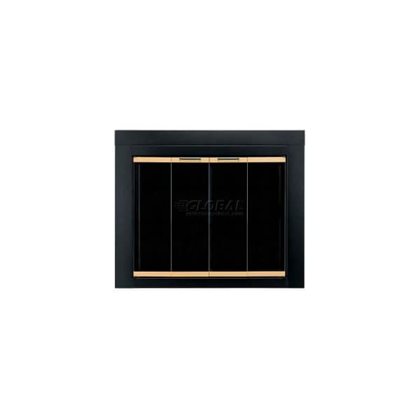 Dyna-Glo Pleasant Hearth Arrington Fireplace Glass Door Black With Gold Trim AR-1020 37-1/2"L x 30"H - AR-1020