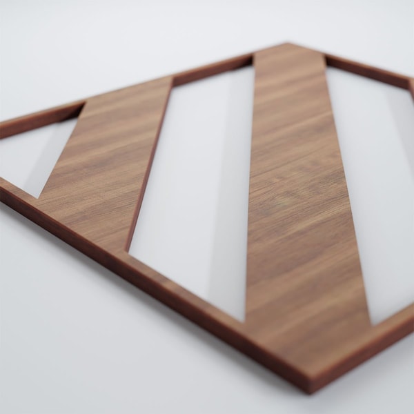 Ekena Millwork Small Strymon Decorative Fretwork Wood Wall Panels, Walnut, 11 3/8"W x 11 3/8"H x 3/8"T - WALW12X12X0375STRWA