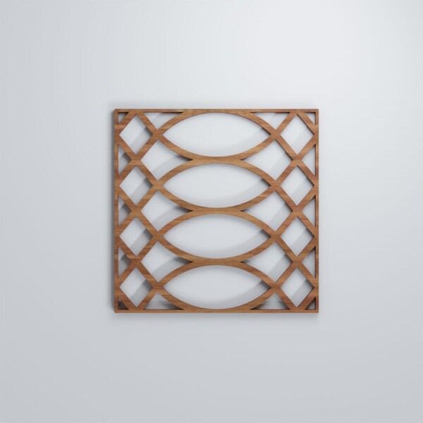 Ekena Millwork Small Montrose Decorative Fretwork Wood Wall Panels, Walnut, 11 3/8"W x 11 3/8"H x 3/8"T - WALW12X12X0375MNTWA
